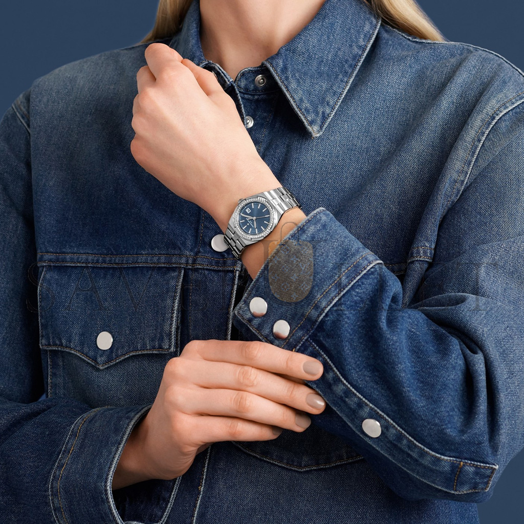 vacheron Co*sta*t*n overseas quartz 33 mm steel watch 1225v/200a-b590